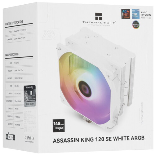 Купить Кулер для процессора Thermalright Assassin King 120 SE WHITE ARGB [AK120-SE-WH-ARGB]  5615418. Характеристики, отзывы и цены в Донецке