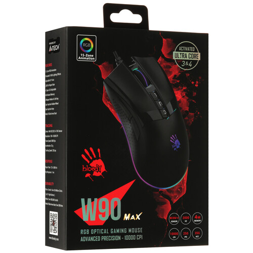 Купить Мышь проводная A4Tech Bloody W90 Max  черный  9280320. Характеристики, отзывы и цены в Донецке