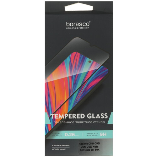 Купить Защитное стекло BoraSCO для экрана realme C51/ C53/ C61/ C63/ Note 50/ Note 60/ Note 60x  9291349. Характеристики, отзывы и цены в Донецке