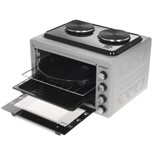 Купить Мини-печь Kraft KF-MOHP 3800 GR серебристый  5347098. Характеристики, отзывы и цены в Донецке