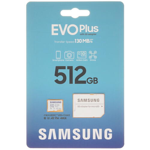 Купить Карта памяти Samsung EVO Plus microSDXC 512 ГБ [MB-MC512KA/KR]  5456340. Характеристики, отзывы и цены в Донецке