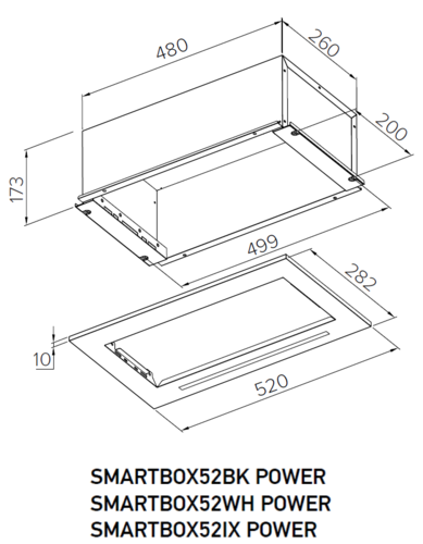 Купить Вытяжка полновстраиваемая Meferi SMARTBOX52WH POWER белый  9168722. Характеристики, отзывы и цены в Донецке