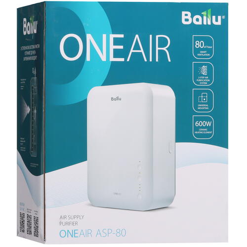 Купить Приточный очиститель воздуха Ballu ONEAIR ASP-80  9112626. Характеристики, отзывы и цены в Донецке