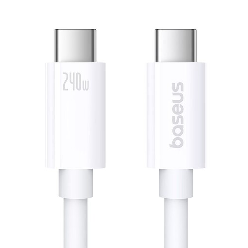 Купить Кабель круглый Baseus USB Type-C - USB Type-C белый 1 м  5627492. Характеристики, отзывы и цены в Донецке