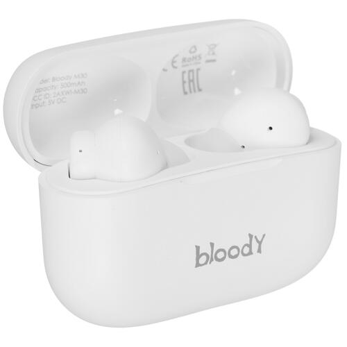 Купить Наушники TWS A4Tech Bloody M30 белый 2021  4781365. Характеристики, отзывы и цены в Донецке