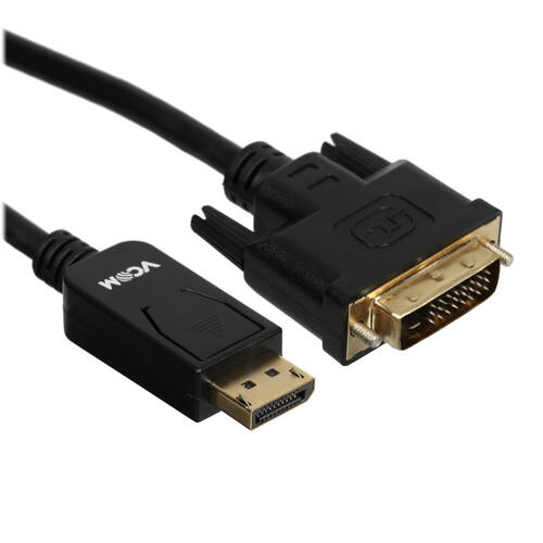 Купить Кабель однонаправленный VCOM DisplayPort - DVI-D, 1.8 м  5471573. Характеристики, отзывы и цены в Донецке