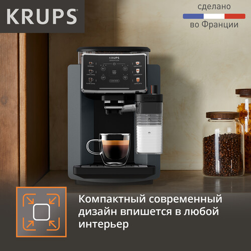 Купить Кофемашина автоматическая KRUPS Sensation Milk EA912B10 черный  5628307. Характеристики, отзывы и цены в Донецке