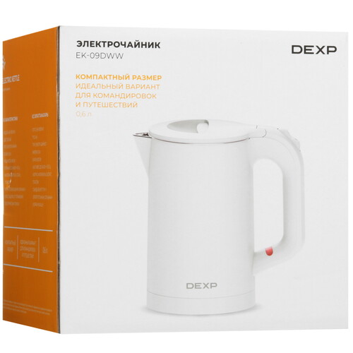Купить Электрочайник DEXP EK-09DWW белый  9070820. Характеристики, отзывы и цены в Донецке