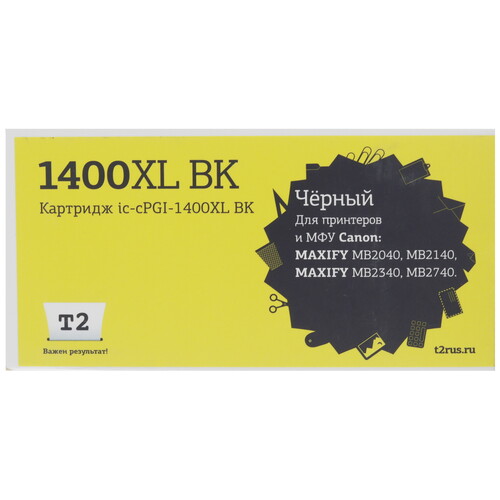 Купить Картридж T2 IC-CPGI-1400XL ВК черный  4816800. Характеристики, отзывы и цены в Донецке
