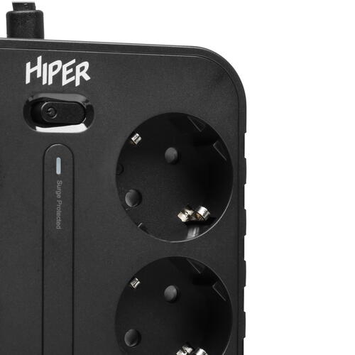 Купить Сетевой фильтр HIPER HE-1.5E4U2L черный  5058674. Характеристики, отзывы и цены в Донецке