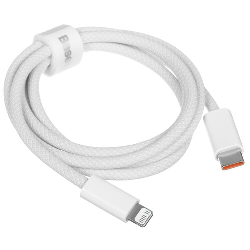 Купить Кабель круглый Baseus Lightning 8-pin - USB Type-C белый 1 м  9260659. Характеристики, отзывы и цены в Донецке