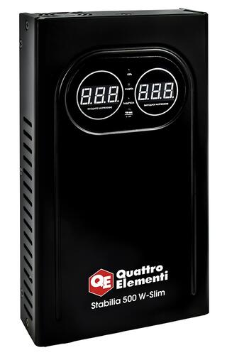 Купить Стабилизатор напряжения Quattro Elementi Stabilia 500 W-Slim  9115124. Характеристики, отзывы и цены в Донецке