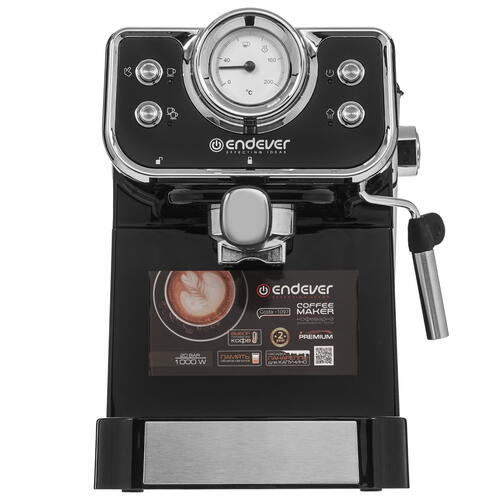 Купить Кофеварка рожковая Endever Costa-1097 черный  9035804. Характеристики, отзывы и цены в Донецке