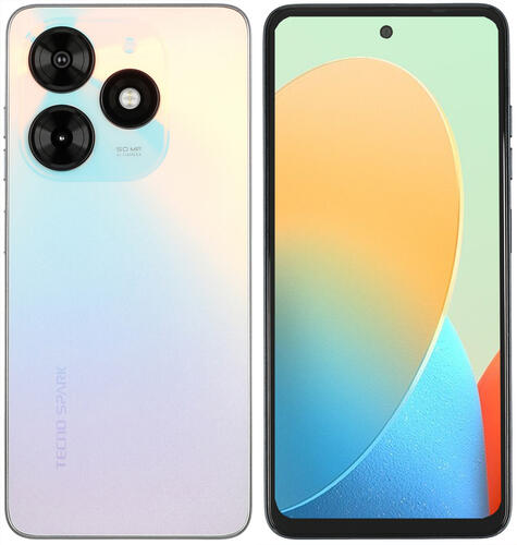 Купить 6.56" Смартфон Tecno SPARK 20C 128 ГБ белый  5437427. Характеристики, отзывы и цены в Донецке