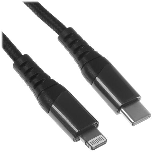 Купить Кабель круглый KEYRON Lightning 8-pin MFI - USB Type-C черный 1.5 м  4823542. Характеристики, отзывы и цены в Донецке