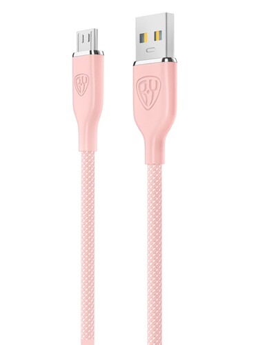 Купить Кабель круглый BY micro USB - USB 2.0 Type-A розовый 1 м  5482089. Характеристики, отзывы и цены в Донецке