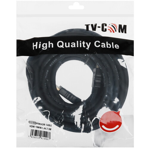Купить Кабель  TV-COM HDMI - HDMI, 7.5 м  5471431. Характеристики, отзывы и цены в Донецке