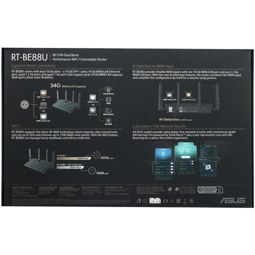 Купить Wi-Fi роутер ASUS RT-BE88U  5614884. Характеристики, отзывы и цены в Донецке