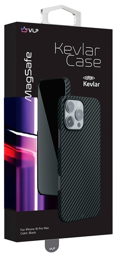 Купить Накладка  VLP Kevlar Case with MagSafe для Apple iPhone 16 Pro Max черный  5487098. Характеристики, отзывы и цены в Донецке