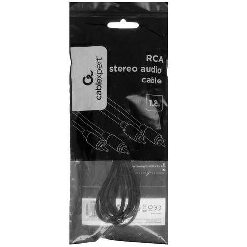 Купить Кабель   Cablexpert 2RCA - 2RCA черный  5630973. Характеристики, отзывы и цены в Донецке