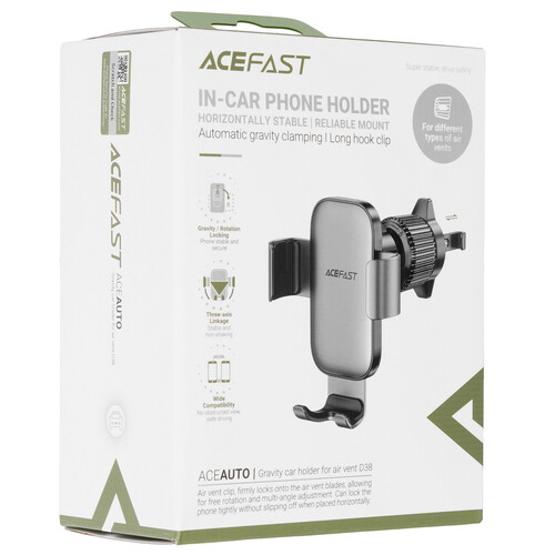 Купить Держатель автомобильный ACEFAST D38 черный  9258639. Характеристики, отзывы и цены в Донецке