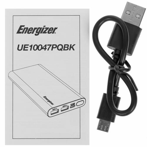 Купить Портативный аккумулятор Energizer UE10047PQ черный  1371365. Характеристики, отзывы и цены в Донецке