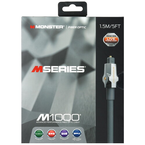 Купить Кабель оптический  Monster ODT Toslink - ODT Toslink серый  5497373. Характеристики, отзывы и цены в Донецке