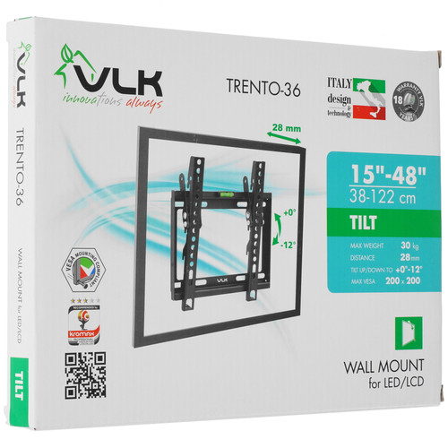 Купить Кронштейн для ТВ VLK TRENTO-36 черный  4827785. Характеристики, отзывы и цены в Донецке