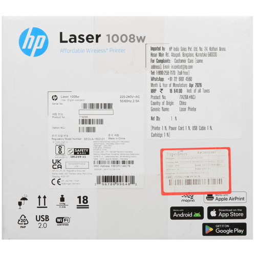 Купить Принтер лазерный HP LaserJet 1008W  5469470. Характеристики, отзывы и цены в Донецке