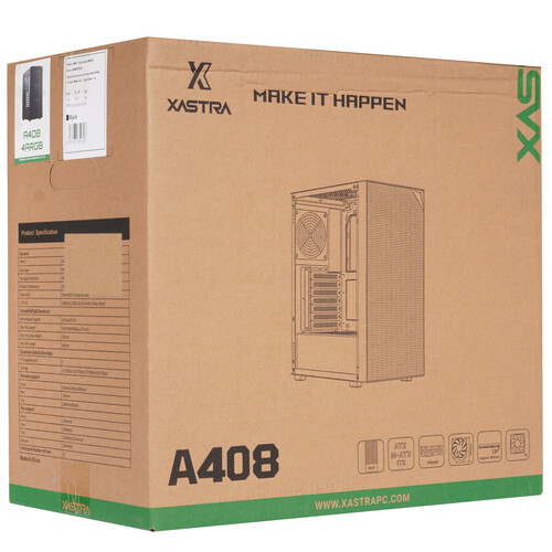 Купить Корпус XASTRA A408 4ARGB  9314212. Характеристики, отзывы и цены в Донецке