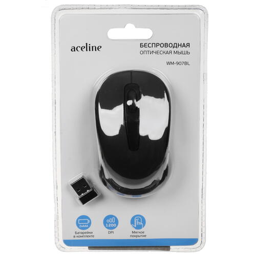 Купить Мышь беспроводная Aceline WM-907BL  черный  5402584. Характеристики, отзывы и цены в Донецке