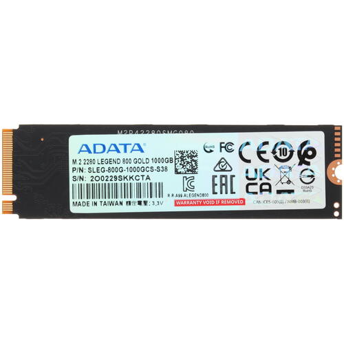 Купить 1000 ГБ M.2 NVMe накопитель ADATA LEGEND 800 GOLD [SLEG-800G-1000GCS-S38]  5449375. Характеристики, отзывы и цены в Донецке