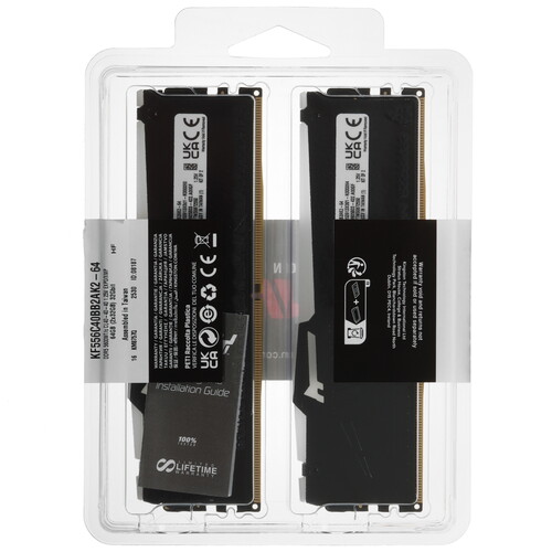 Купить Оперативная память Kingston FURY Beast Black RGB [KF556C40BB2AK2-64] 64 ГБ  5635250. Характеристики, отзывы и цены в Донецке