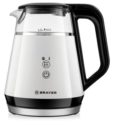 Купить Электрочайник Brayer BR1084 белый  9083362. Характеристики, отзывы и цены в Донецке