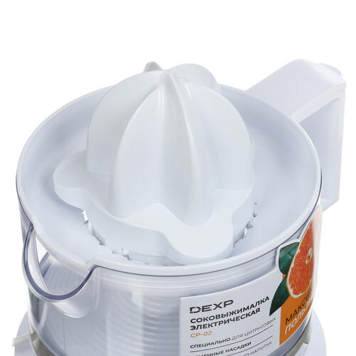 Купить Соковыжималка электрическая DEXP CP-02 белый  9977430. Характеристики, отзывы и цены в Донецке