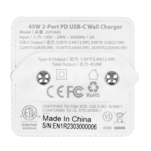 Купить Сетевое зарядное устройство J5 Create JUP2445 белый  9105314. Характеристики, отзывы и цены в Донецке