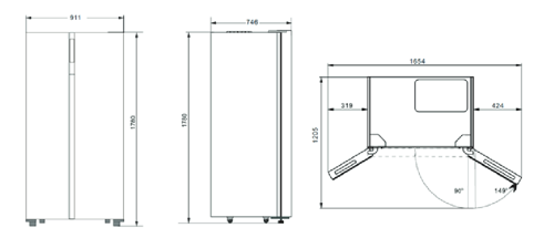 Купить Холодильник Side by Side   Hyundai CS6503FV белый  9092362. Характеристики, отзывы и цены в Донецке