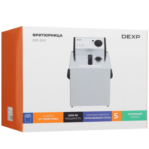 Купить Фритюрница DEXP DDF-3210 серебристый  9238068. Характеристики, отзывы и цены в Донецке