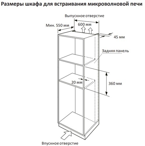Купить Встраиваемая микроволновая печь DEXP Rustic 01 черный  9134715. Характеристики, отзывы и цены в Донецке