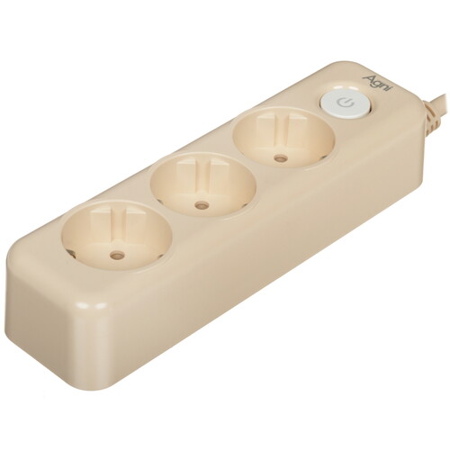 Купить Сетевой фильтр AGNI TP-FD3E бежевый  9289341. Характеристики, отзывы и цены в Донецке