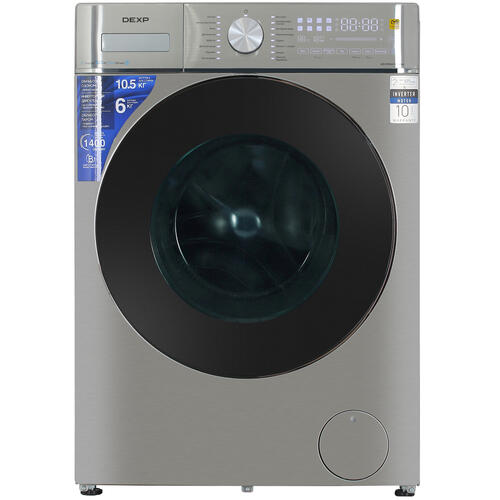 Купить Стирально-сушильная машина DEXP WD-F1014DMG/MGSI серебристый  5427732. Характеристики, отзывы и цены в Донецке