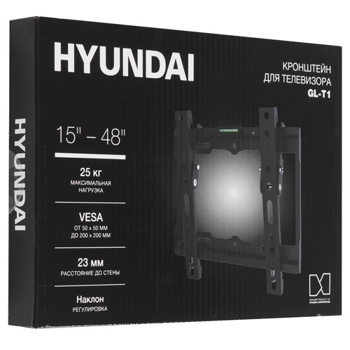 Купить Кронштейн для ТВ Hyundai GL-T1 черный  5614333. Характеристики, отзывы и цены в Донецке