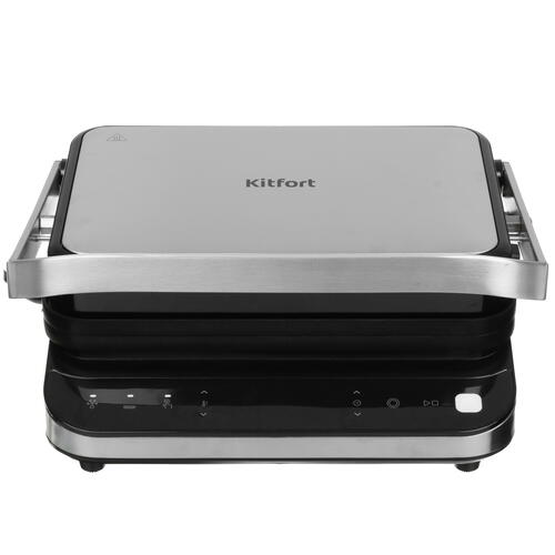 Купить Гриль Kitfort КТ-1682 серебристый  9938606. Характеристики, отзывы и цены в Донецке