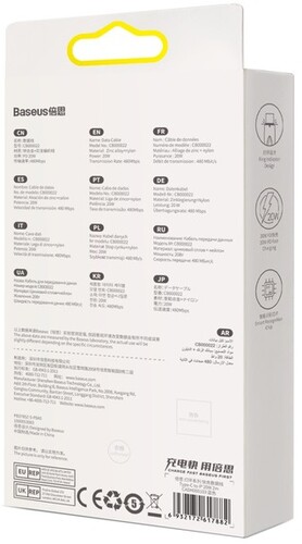 Купить Кабель круглый Baseus Lightning 8-pin - USB Type-C синий 1 м  9167131. Характеристики, отзывы и цены в Донецке