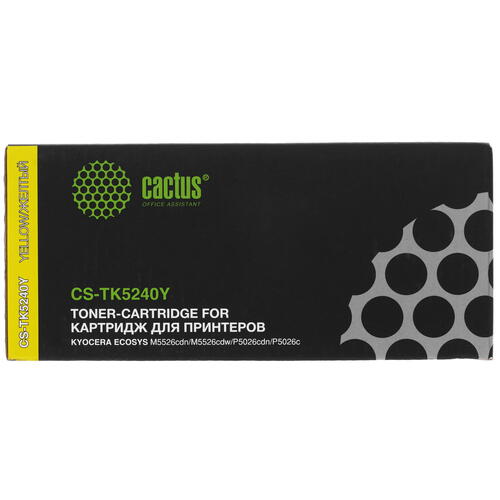 Купить Картридж лазерный Cactus CS-TK5240Y желтый, с чипом  8158976. Характеристики, отзывы и цены в Донецке