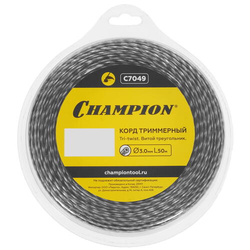 Купить Леска для триммеров Champion Tri-twist C7049  1216077. Характеристики, отзывы и цены в Донецке