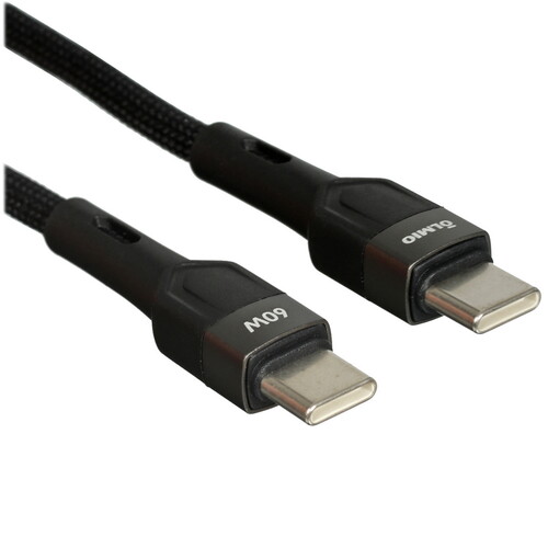 Купить Кабель круглый Olmio USB Type-C - USB Type-C черный 1.2 м  5466485. Характеристики, отзывы и цены в Донецке