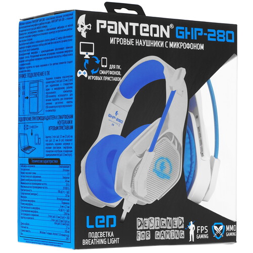 Купить Проводные наушники Panteon GHP-280 синий 2022  5082191. Характеристики, отзывы и цены в Донецке