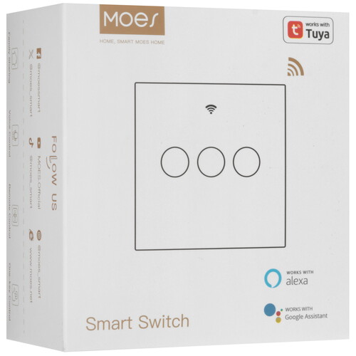 Купить Умный выключатель MOES WiFi RF433 Smart Touch Light Switch  5608719. Характеристики, отзывы и цены в Донецке