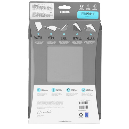 Купить Чехол-книжка Pipetto Origami No1 для Apple iPad Pro 11" (M4) серый  5604610. Характеристики, отзывы и цены в Донецке